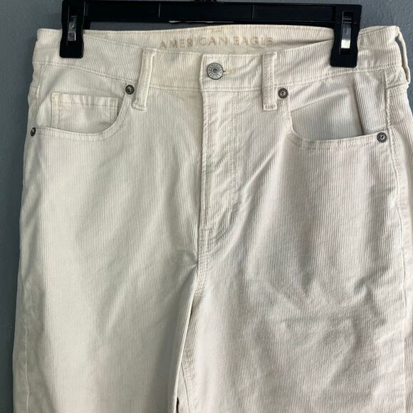 American eagle cream stretch corduroy mom jeans size 8 #718 - Picture 3 of 12